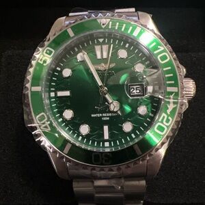 Invicta Silver Watch with Yellow Tag